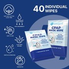 Snugell Unscented Individual Cpap Mask Wipes     Travel-friendly 40-pack    Lint