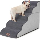 Dog Stairs Ramp For High Beds Up To 25   5 Step Pet Stairs Grey