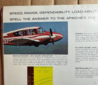 Piper Apache G Aircraft Sales Brochure -original