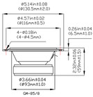 Goldwood Sound Gm-85 8 Poly Mica 5  Midrange 120 Watt 8ohm Replacement Mid