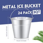 Didaey 24 Pcs Metal Beer Bucket Bulk Ice Bucket Ice Pails Handle Champagne Soda
