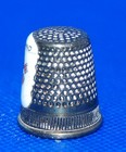 Vatican Souvenir Thimble - Silver Metal With Enameled Design And Name