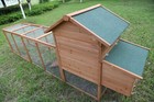 Wooden Chicken Coop With Run  nesting Box Hen House Chicken Cage Rabbit Hutch