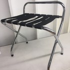 Hotel Luggage Racks Chrome With Backs - Pack Of  4  Folding - Ex Olympic Village