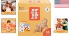 Size 3  Disposable Diapers - 66 Count With Capital Critters Design
