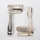 Vintage Sheffield England Silverplate Repousse Asparagus Tongs 2 Pc Set