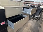 4dr 36 w Lateral File Cabinet By Herman Miller Meridian In Gray Metal Finish