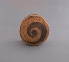 Old Northwest Coast - Makah   Nootka Round Indian Basket With Lid