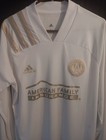 Atlanta United Fc Away Long Sleeve Jersey Large Mls Adidas Soccer White Uniform