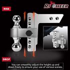 2  Receiver 6  Drop Adjustable Towing Hitch Dual Ball Mount Trailer 12500 Lb