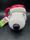 Peanuts Snoopy Santa Hat Mug 14oz Sculpted 3d Christmas Coffee Tea Cup New