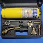 Vintage Bernzomatic Propane Torch Kit W Case   7 Tips Attachments Untested