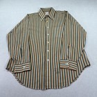 Vintage 60s 70s Arrow Dress Shirt Mens 16 34 35 Green Stripe Dacron  flaws