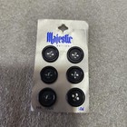 Vtg Majestic Washable 6 Black 5 8  Buttons