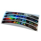 4pc Holo Chrome Surron Mx Excel Takasago Rim Decals Made In Usa For  12-21 In