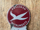 Kollsman Instruments 406 Porcelain Enamel Topper Sign Advertising Aircraft