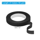 3pcs Floral Tape 1 2  X 30 Yard Flower Wrap Adhesive Tape For Wrapping  Black