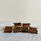 1940s Vintage Scissors Cigarette Advertising Tin Matchbox Sleeve 10 Pcs Ti265