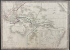 Map South Pacific Australia New Zealand Oceania Circa 1840