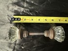 Vintage 12 Point Glass And Brass Door Knobs