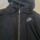Nike Kids Packable Hooded Windbreaker Jacket Black Regular Fit M Full Zip