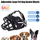 Black Large Pet Dog Basket Muzzle Mouth Cover Mesh Cage Nobarking Biting Chewing