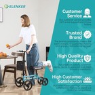 Elenker Adjustable Steerable Medical Knee Walker 10  Wheels Yf-9005e - Blue