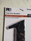 House Number Reliabilt 6  Cast Iron Number 1  Black Finish  5144327