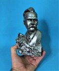 Friedrich Nietzsche Silver Bust Sculpture 8   Philosophy Philosopher Antichrist