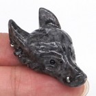 Wolf Head Pendant Larvikite Labradorite Crystal Stone Carving Healing Necklace