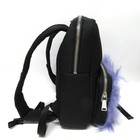 Unused Prada Bag Franken Fur Nylon S Rank 2vz043 Backpack Black X Purplebackpack