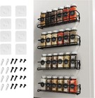 4 Pack Kitchen Spice Rack Organizer Storage Shelf Cabinet Jar Holder Wall Mount