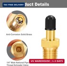 Godeson 1 4  Npt Tank Valve  Anti-corrosion Brass Schrader Valve With 1 4  Male