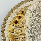 Vtg Montana Silversmith Sterling Silver Western Belt Buckle Red Stones Rodeo