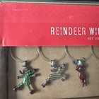 World Market Holiday Passport Reindeer Wine Charms Set Of 6 New In Box Christmas