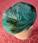 Vintage Turquoise Feather Ladies  Hat 