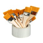 12 Pcs Flat Art Paint Brushes Set Assorted Size Nylon Painting Brushes