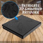 Casematix 12-panel Faux Leather Dm Screen For Ttrpg     Wet-erase Pockets Embossed