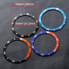 For Skx007 Skx009 38mm 31 5mm Flat Aluminum ceramic steel Watch Bezel Insert