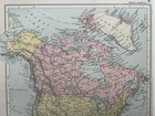 1902 North America Original Antique Map By G w  Bacon Over 120 Years Old