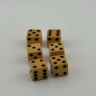 Vintage Butterscotch Bakelite Dice Lot Of 6 Black 9 16    Die Set