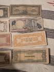 Rare Group Of Philippine Banknotes Ww2 Era  1 2 5 10 And 100 Peso Notes