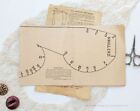 Rare Antique 1800s Rood Dress Makers  Scale Tailor System Pattern Drafting Tool