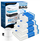 11 Pack Vacuum Storage Bags With Electric Pump 4 Sizes Space Saver For Clothes