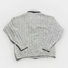 Vintage Pendleton Wool Cardigan Mens Cable Knit Shawl Collar Gray Beige Medium