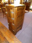 Antique Oak Ice Box Refrigerator Parlor Size 2 Door 1900 s Era Refinished 17 1 2