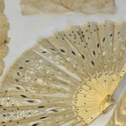 Antique Victorian Lace Bodice Fan Long Gloves Lot Costume Study Display
