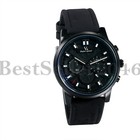 Fashion Men Women Date Stainless Steel Leather Analog Quartz Sport Wrist Watch