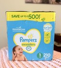 Pampers Swaddlers Disposable Diapers Size 1 210 Count New Free Shipping