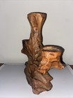 Vintage Spanish Wooden Primitive Candelabra 10   